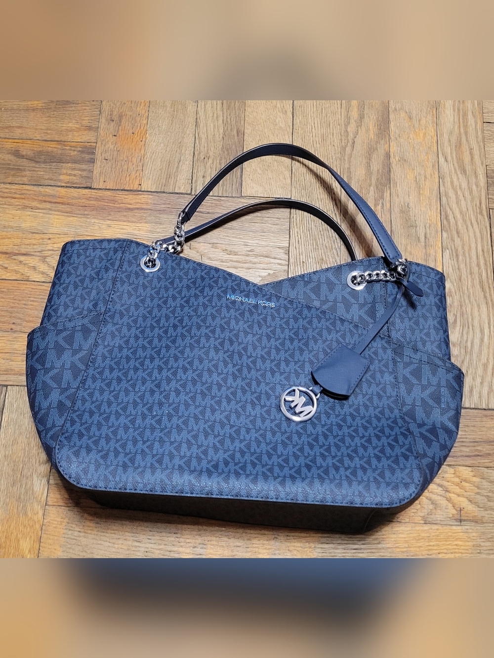 Michael Kors Navy Logo Tote Bag